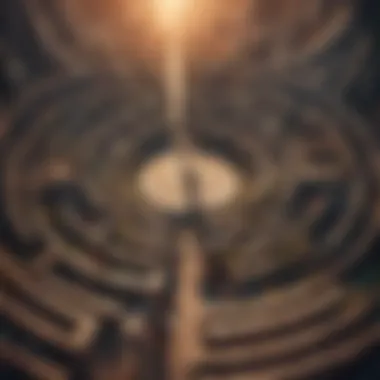 The Labyrinth of Personal Challenges A labyrinth symbolizing personal challenges and obstacles