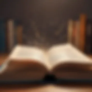 The Turning Pages of Imagination A close-up of an open book with pages turning