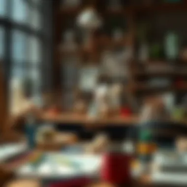 Nurturing Creativity in Everyday Life A creative workspace filled with tools and materials for artistic expression