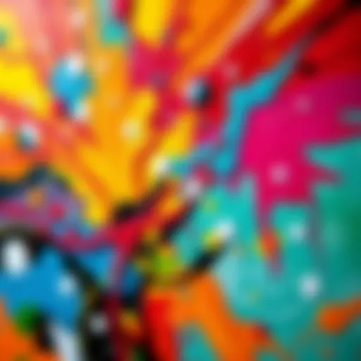 The concept of creativity in the form of a vibrant abstract painting