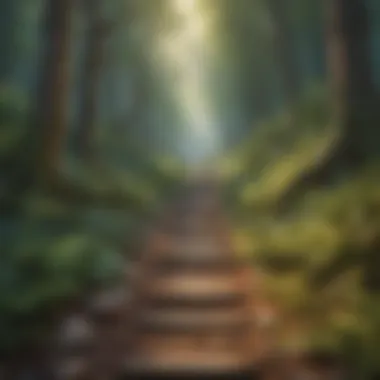 A path through a forest representing journey and discovery