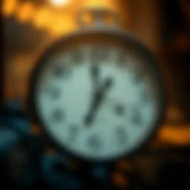 A clock with blurred hands to signify the concept of time in the present