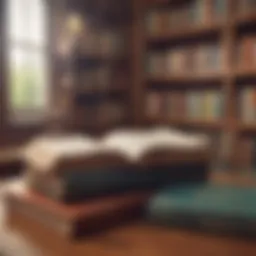 A vintage library filled with classic psychology texts