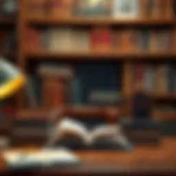 Books on a desk symbolizing knowledge and ambition