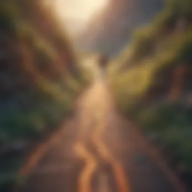 A winding road representing the journey of self-discovery