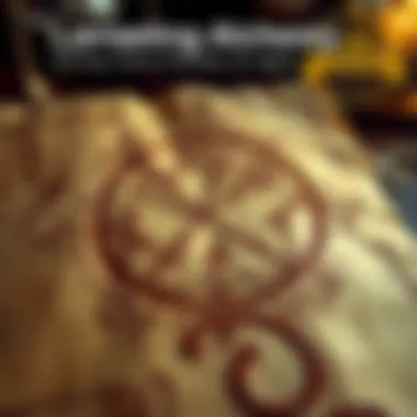 The Language of Alchemy: Symbols and Their Meanings Ancient alchemical symbols etched on parchment