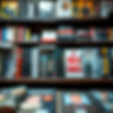 Diverse Audiobook Selection A diverse selection of audiobooks on a shelf emphasizing business themes