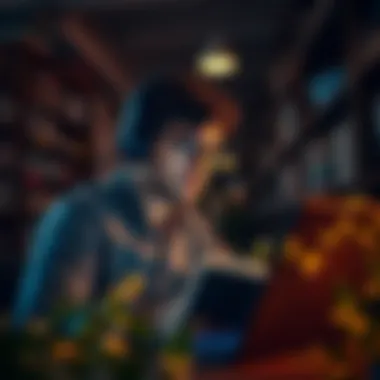 Engaged Learning Experience An individual listening to an audiobook while working on a laptop