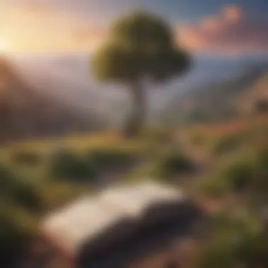 Personal Growth Through Social Ties An evocative landscape symbolizing personal growth through social ties