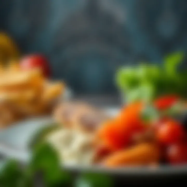 Illustration of the Gundry diet plate emphasizing low-lectin foods