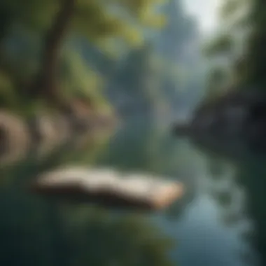 Reflections of Wisdom A tranquil water scene reflecting the principles of Taoism.