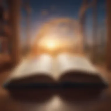 A Gateway to Knowledge An open book with pages flipping lightly in the wind