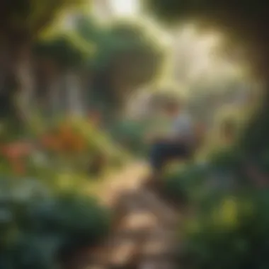 Nurturing Personal Growth A serene garden reflecting personal development