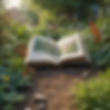 The Intersection of Nature and Culture A close-up of a thriving garden showcasing diverse plants