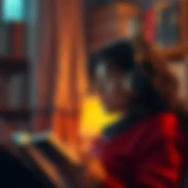 A person engaged in a thoughtful moment while listening to an audible book