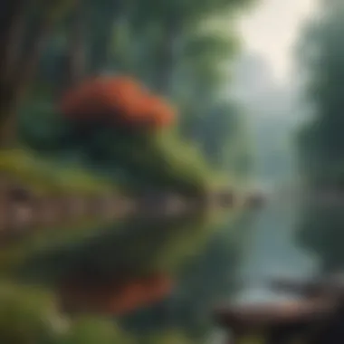 Nature as a Reflection of Growth A serene landscape symbolizing personal growth through literature