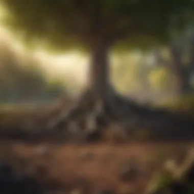 Rooted in Your Why A tree with deep roots, symbolizing strength and foundational beliefs.