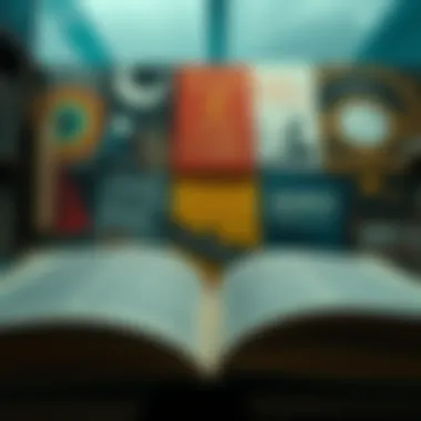 Literary Influence A collage of literary works showcasing the impact of profound themes in literature.