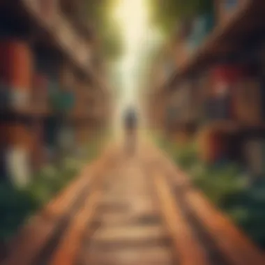Journey of Personal Growth Abstract representation of personal growth journey