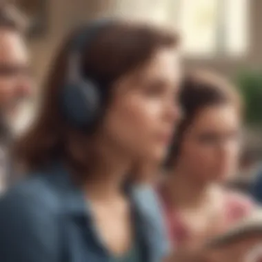 A close-up of attentive listening during a conversation