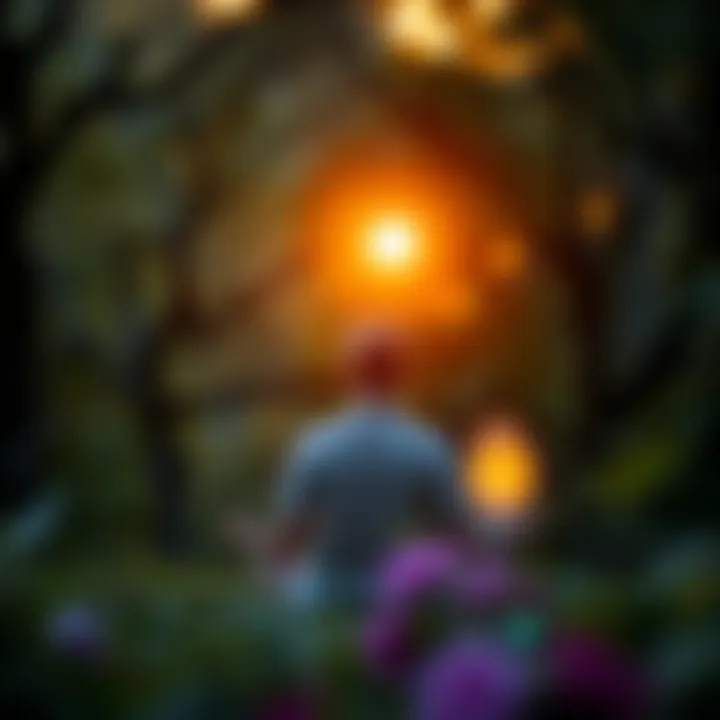 Embracing Peace Through Meditation A person meditating in a peaceful environment