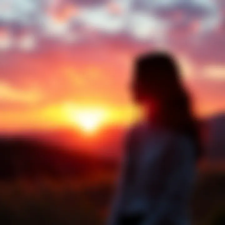 A serene sunset symbolizing hope and love