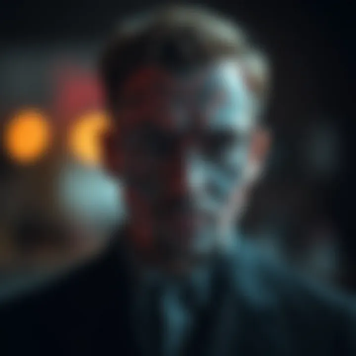 Abstract representation of status anxiety