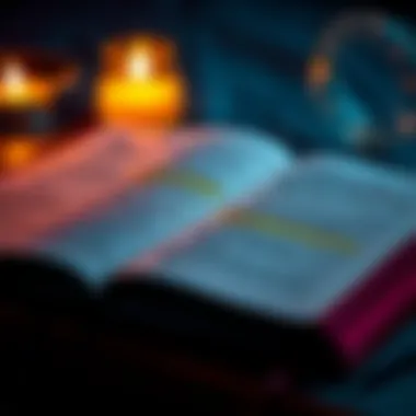 Insights from Biblical Teachings An open Bible with highlighted passages on thought management