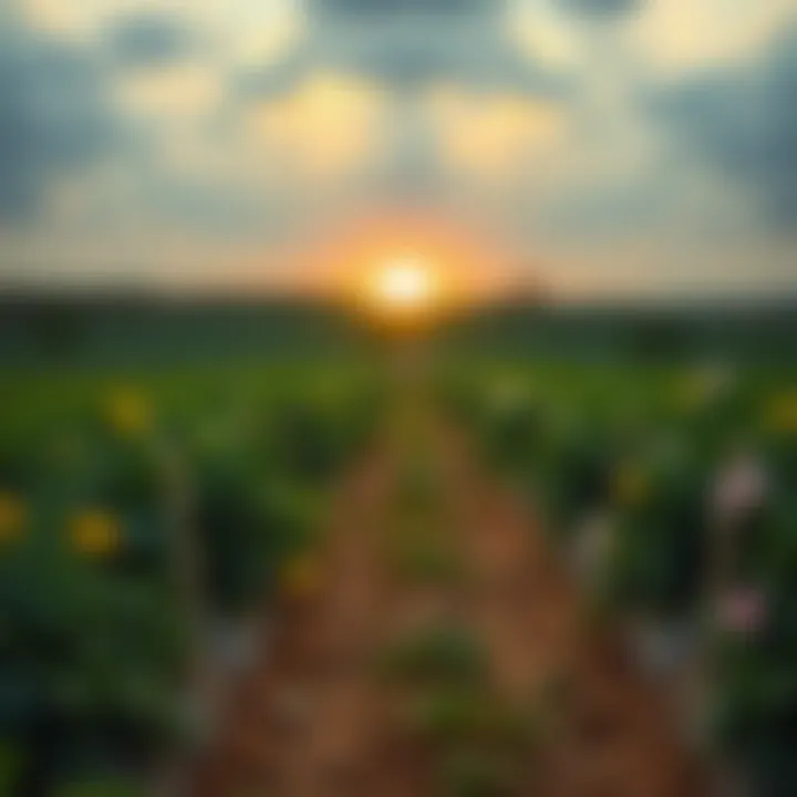 Cultivating Personal Development A path leading toward a bright horizon symbolizing personal growth