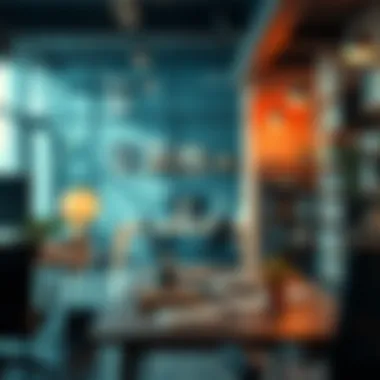 Innovative workspace fostering creativity