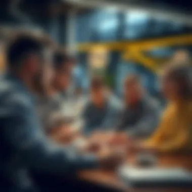 Team collaboration and brainstorming session