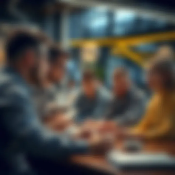 Team collaboration and brainstorming session