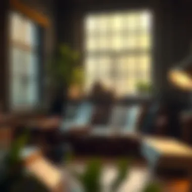 Perfect Space for Learning A peaceful reading nook with stock market books and tools