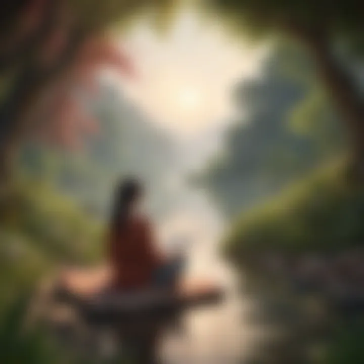 A serene landscape representing inner peace and self-reflection