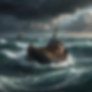 Depiction of a stormy sea representing chaos and uncertainty