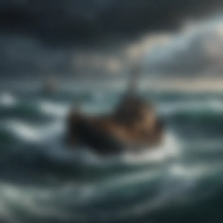 Depiction of a stormy sea representing chaos and uncertainty