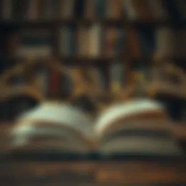 Knowledge Expansion through Audiobooks An artistic depiction of knowledge expansion, symbolized through an open book and sound waves.