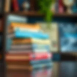 A stack of influential books on wealth and success