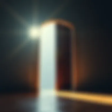 Open Door to New Opportunities An open door leading to new opportunities and success