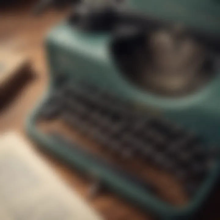 A vintage typewriter with a quote typed on paper