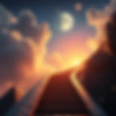 Ascending to New Ideas A symbolic staircase reaching towards the sky