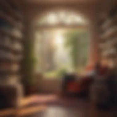 Inspiration in Every Page A serene reading nook filled with inspiring literature