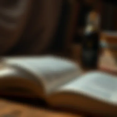 Literary Inspirations An open book with pages turning, symbolizing literary inspiration