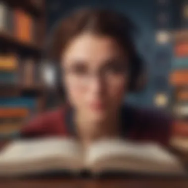 Immersive Audiobook Experience A person immersed in an audiobook experience