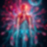 Abstract representation of stress manifesting in the body