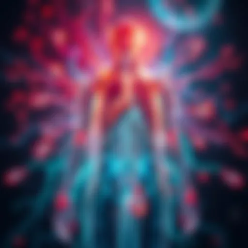 Abstract representation of stress manifesting in the body