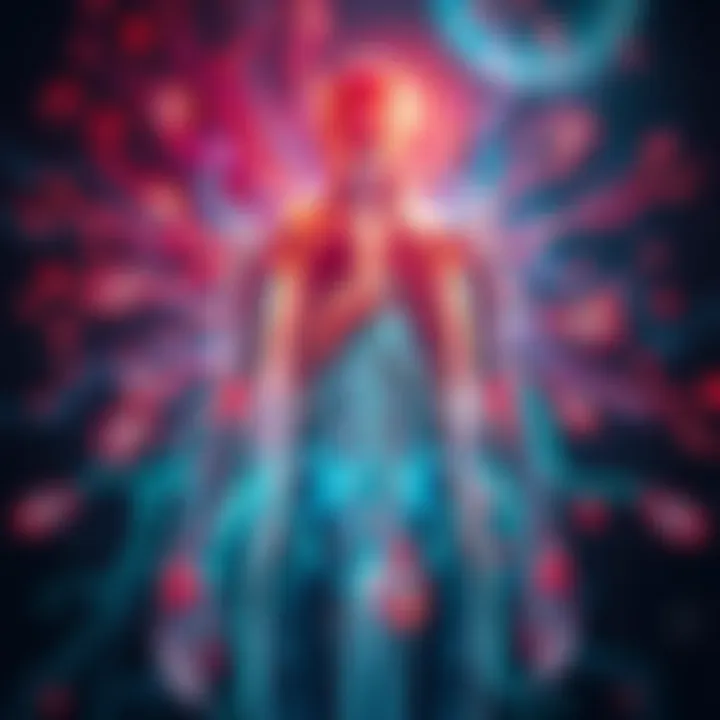 Abstract representation of stress manifesting in the body